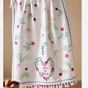 Anthropologie “ your so radish” dish towel